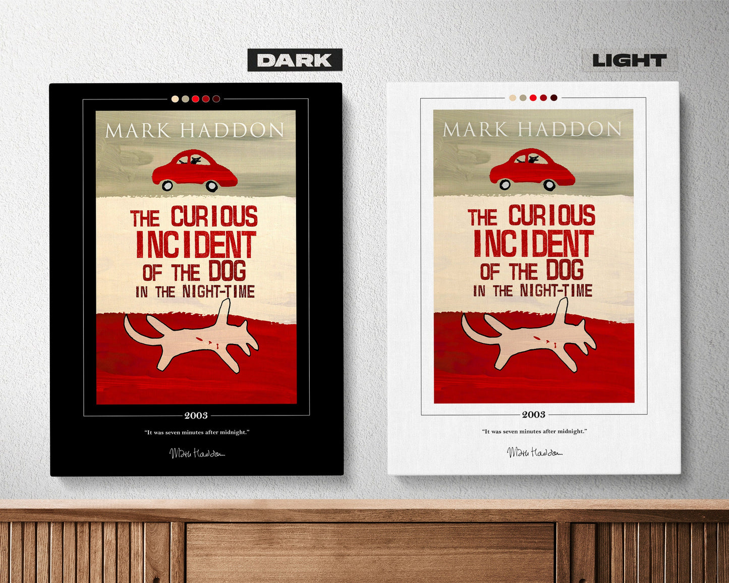 The Curious Incident of the Dog in the Night-Time Book Cover Poster | Mark Haddon, The Curious Incident of the Dog in the Night-Time Poster