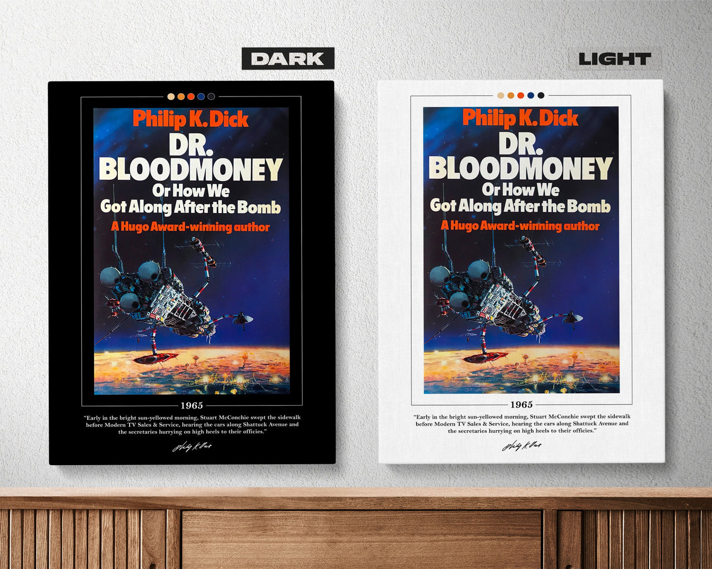 Dr. Bloodmoney Book Cover Poster | Philip K Dick, Dr. Bloodmoney Poster, Dr. Bloodmoney Print, Book Poster, Canvas Wall Art, Book Lover Gift