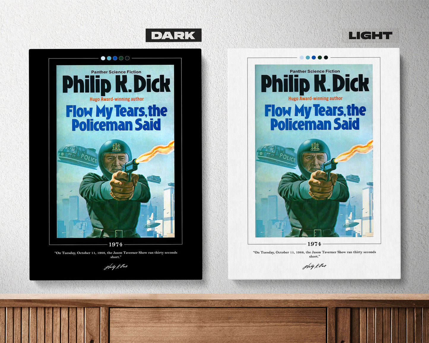 Flow My Tears the Policeman Said Book Cover Poster | Philip K Dick, Flow My Tears the Policeman Said Poster, Book Poster, Book Lover Gift