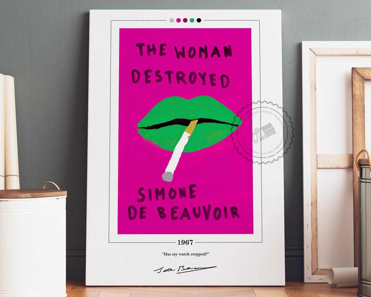 The Woman Destroyed Book Cover Poster | Simone de Beauvoir, Woman Destroyed Poster, Woman Destroyed Print, Book Posters, Book Lover Gift