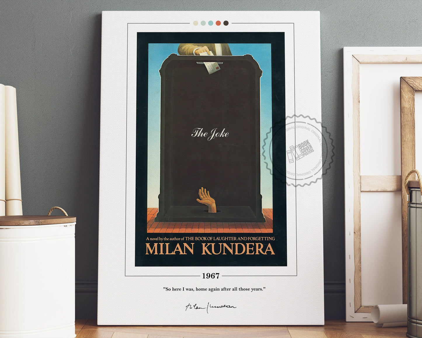 The Joke Book Cover Poster | Milan Kundera, The Joke Poster, The Joke Print, Book Posters, Book Art, Canvas Wall Art, Book Lover Gift