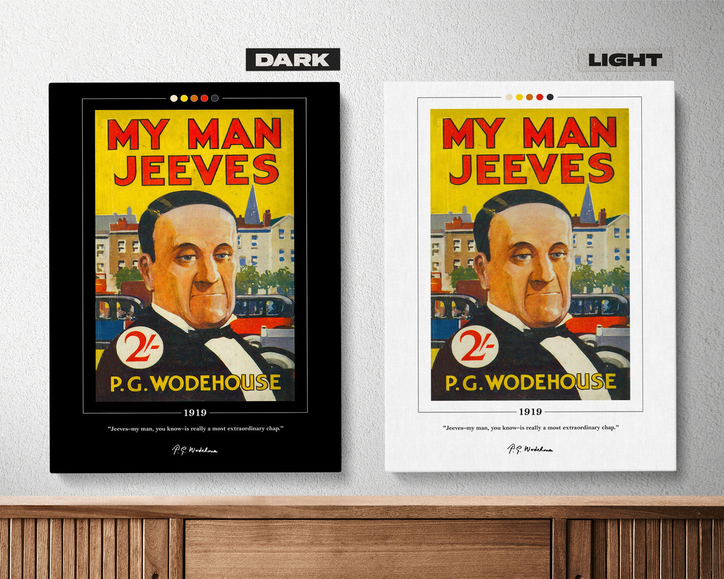 My Man Jeeves Book Cover Poster | P. G. Wodehouse, My Man Jeeves Poster, My Man Jeeves Print, Book Posters, Canvas Wall Art, Book Lover Gift