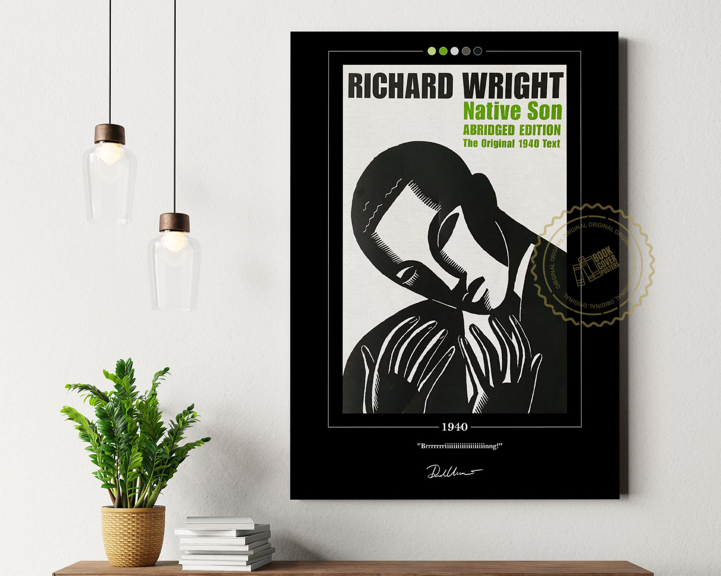 Native Son Book Cover Poster | Richard Wright, Native Son Poster, Native Son Print, Book Posters, Canvas Wall Art, Book Art, Book Lover Gift