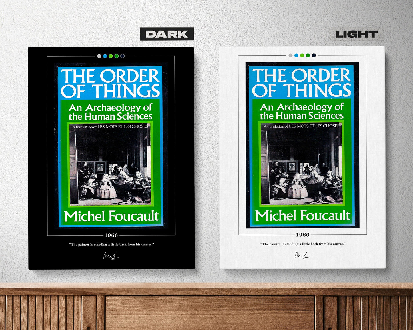 The Order of Things Book Cover Poster | Michel Foucault, The Order of Things Poster, Book Poster, Book Art, Canvas Wall Art, Book Lover Gift