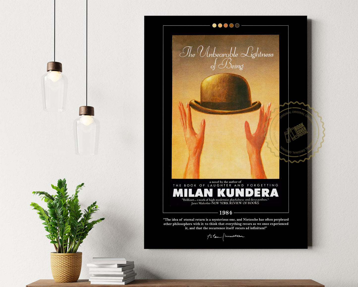The Unbearable Lightness of Being Book Cover Poster | Milan Kundera, The Unbearable Lightness of Being Poster, Book Posters, Book Lover Gift