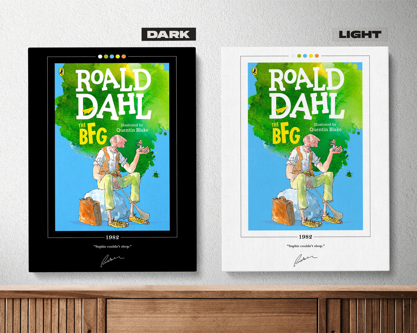 The BFG Book Cover Poster | Roald Dahl, The BFG Poster, The BFG Print, Book Posters, Book Prints, Canvas Wall Art, Book Art, Book Lover Gift