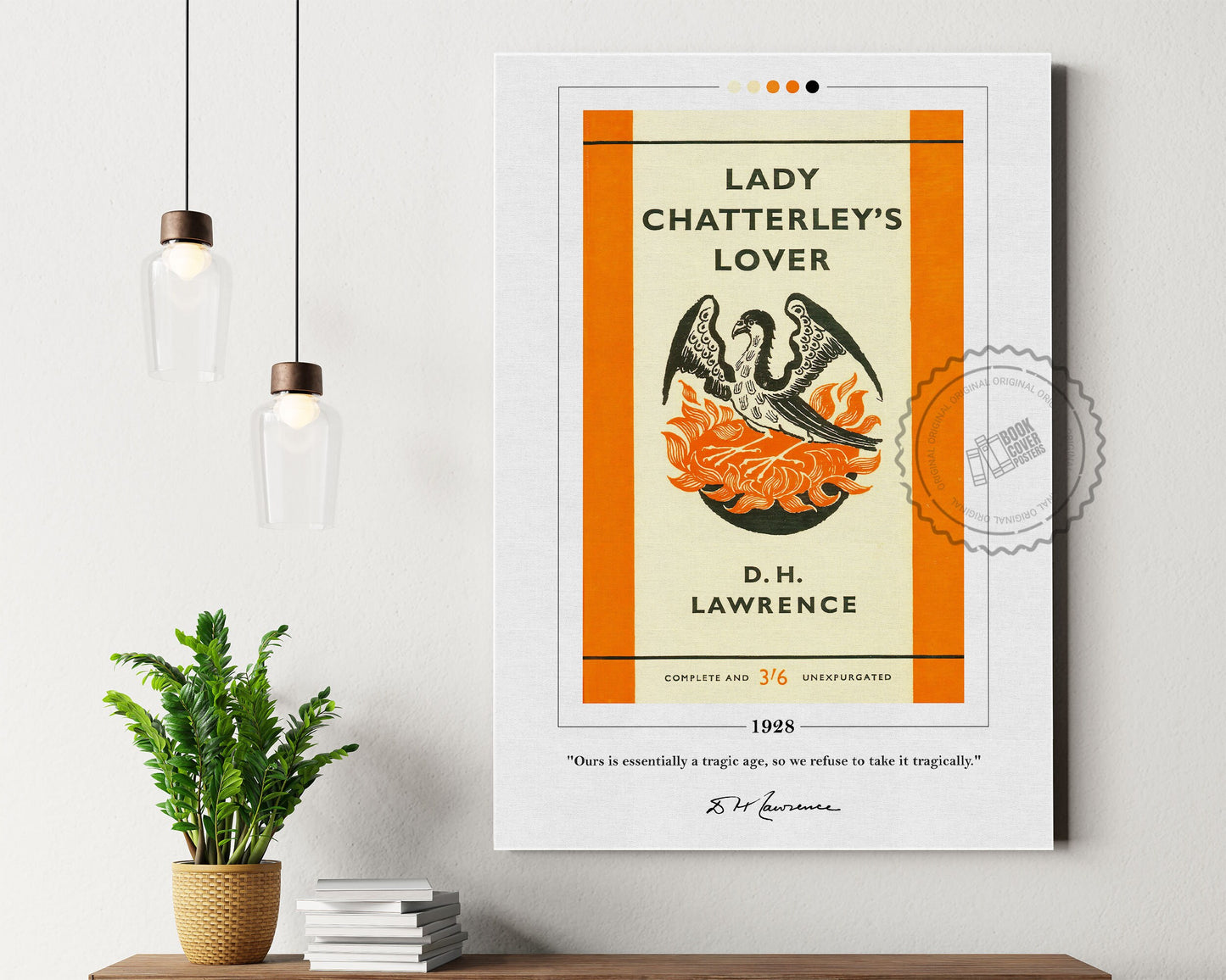 Lady Chatterley's Lover Book Cover Poster | D. H. Lawrence, Lady Chatterley's Lover Poster, Book Posters, Canvas Wall Art, Book Lover Gift