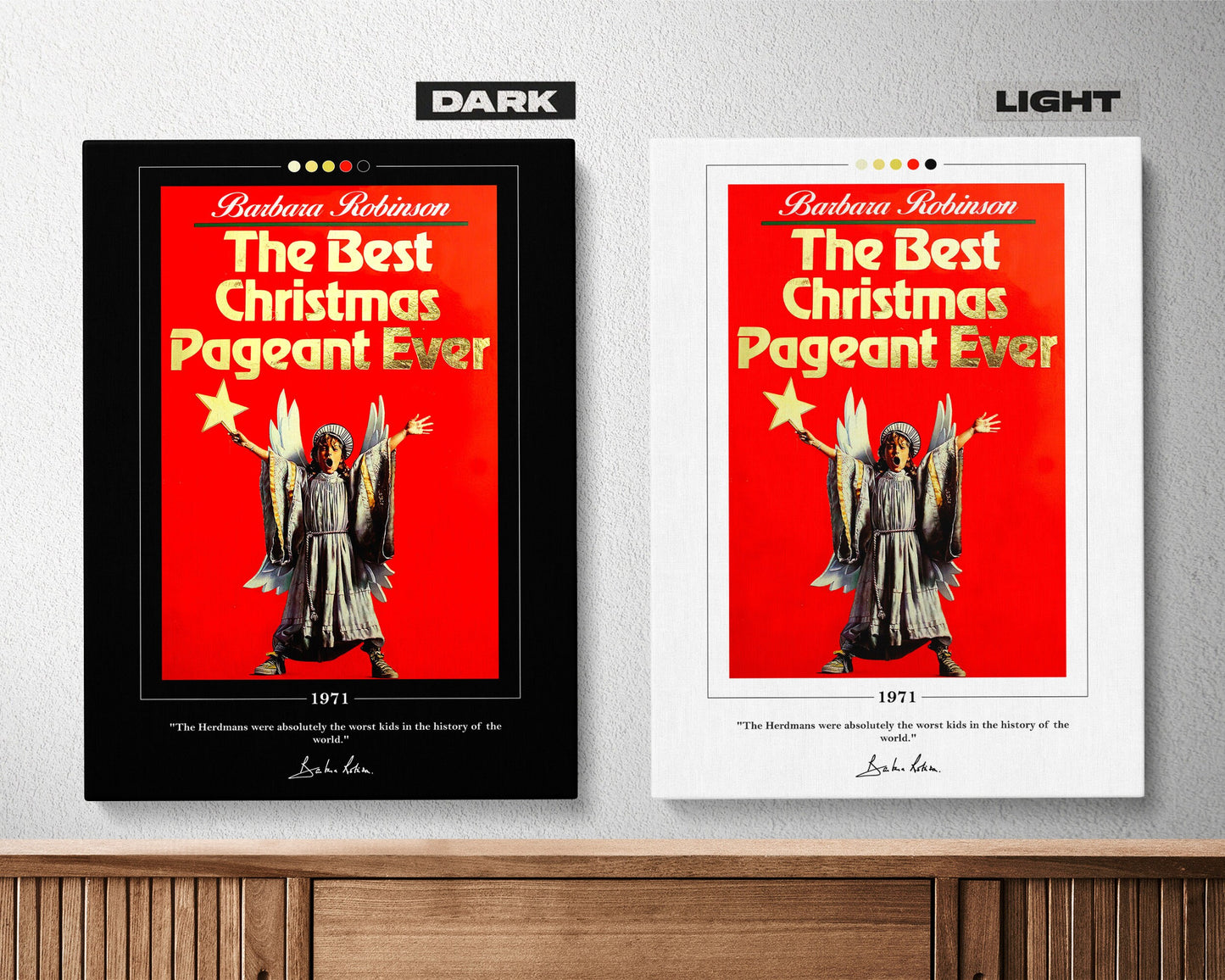 The Best Christmas Pageant Ever Book Cover Poster | Barbara Robinson, The Best Christmas Pageant Ever Poster, Book Posters, Book Lover Gift