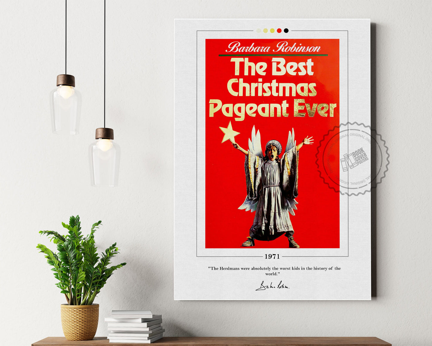 The Best Christmas Pageant Ever Book Cover Poster | Barbara Robinson, The Best Christmas Pageant Ever Poster, Book Posters, Book Lover Gift