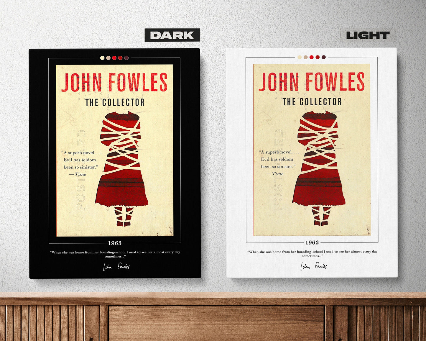 The Collector Book Cover Poster | John Fowles, The Collector Poster, The Collector Print, Book Posters, Canvas Wall Art, Book Lover Gift