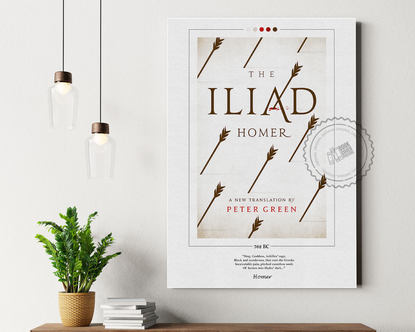 Iliad Book Cover Poster | Homer, Iliad Poster, Iliad Print, Book Posters, Book Prints, Book Art, Canvas Wall Art, Book Lover Gift