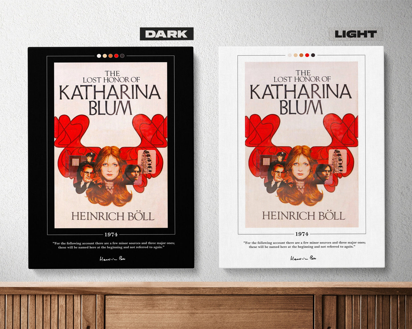 The Lost Honour of Katharina Blum Book Cover Poster | Heinrich Böll, The Lost Honour of Katharina Blum Poster, Book Posters, Book Lover Gift
