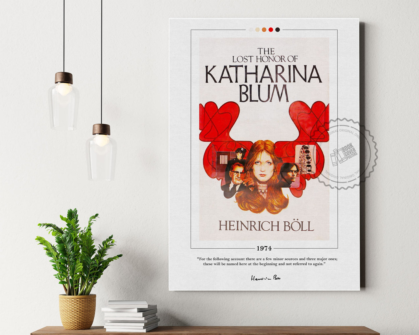 The Lost Honour of Katharina Blum Book Cover Poster | Heinrich Böll, The Lost Honour of Katharina Blum Poster, Book Posters, Book Lover Gift