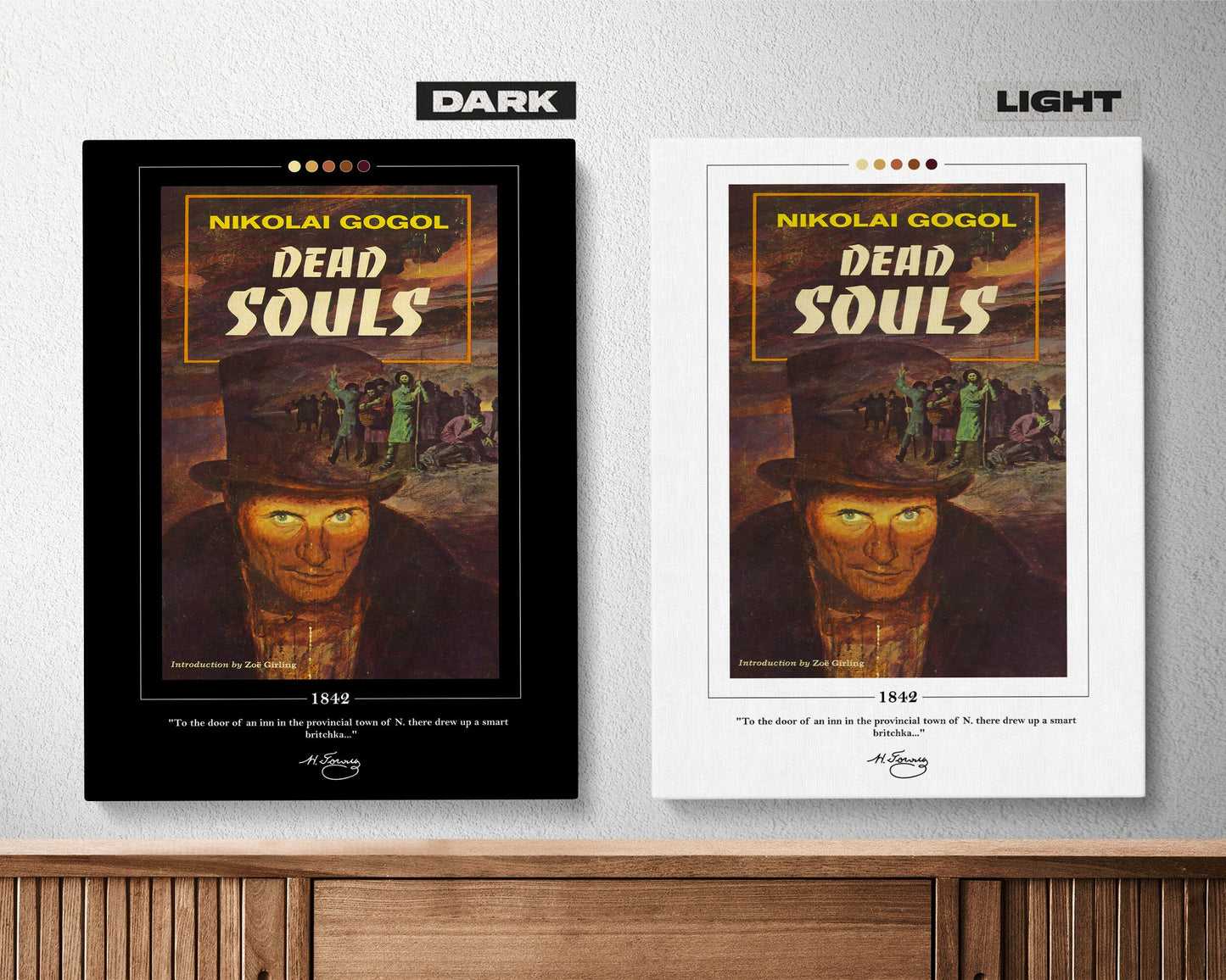 Dead Souls Book Cover Poster | Nikolai Gogol, Dead Souls Poster, Dead Souls Print, Book Posters, Canvas Wall Art, Book Art, Book Lover Gift
