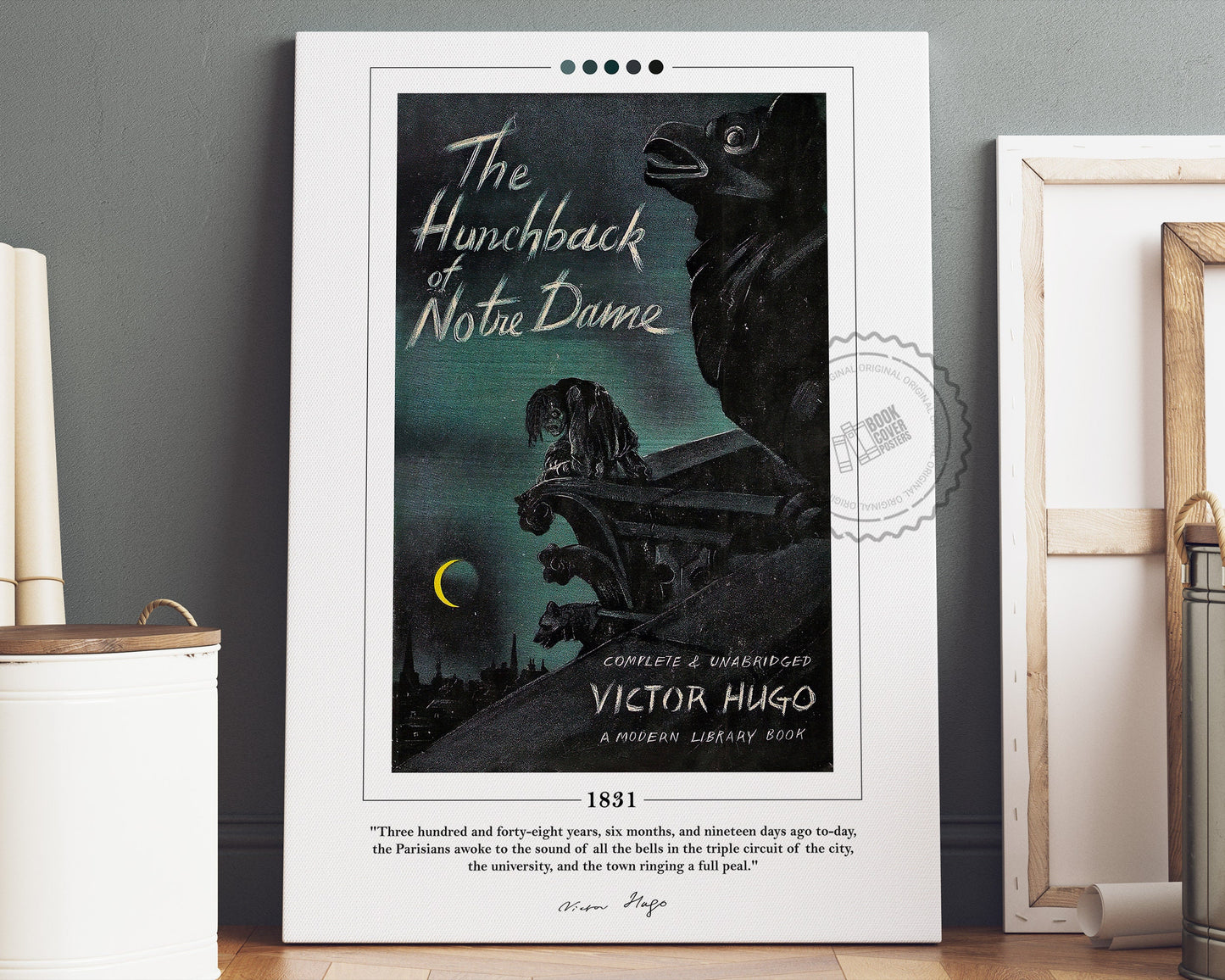 The Hunchback of Notre Dame Book Cover Poster | Victor Hugo, The Hunchback of Notre Dame Poster, Book Posters, Book Art, Book Lover Gift