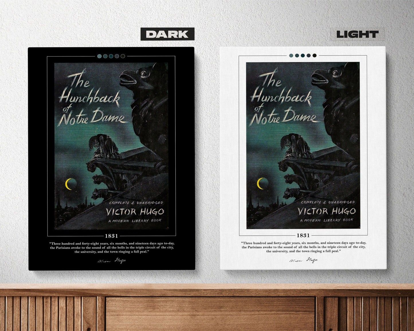 The Hunchback of Notre Dame Book Cover Poster | Victor Hugo, The Hunchback of Notre Dame Poster, Book Posters, Book Art, Book Lover Gift