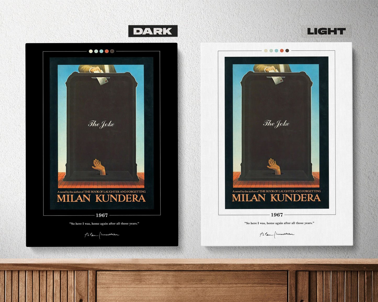 The Joke Book Cover Poster | Milan Kundera, The Joke Poster, The Joke Print, Book Posters, Book Art, Canvas Wall Art, Book Lover Gift