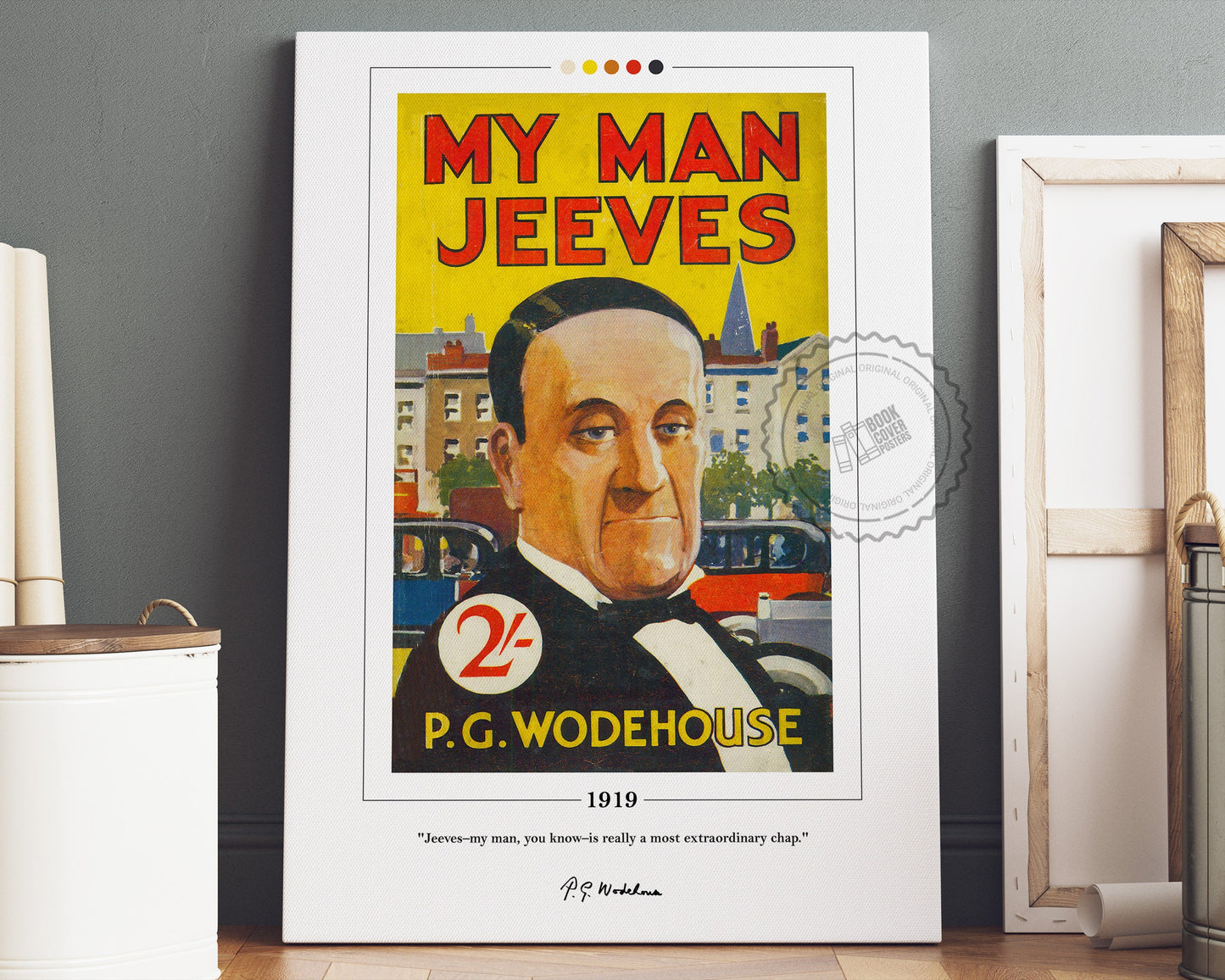 My Man Jeeves Book Cover Poster | P. G. Wodehouse, My Man Jeeves Poster, My Man Jeeves Print, Book Posters, Canvas Wall Art, Book Lover Gift