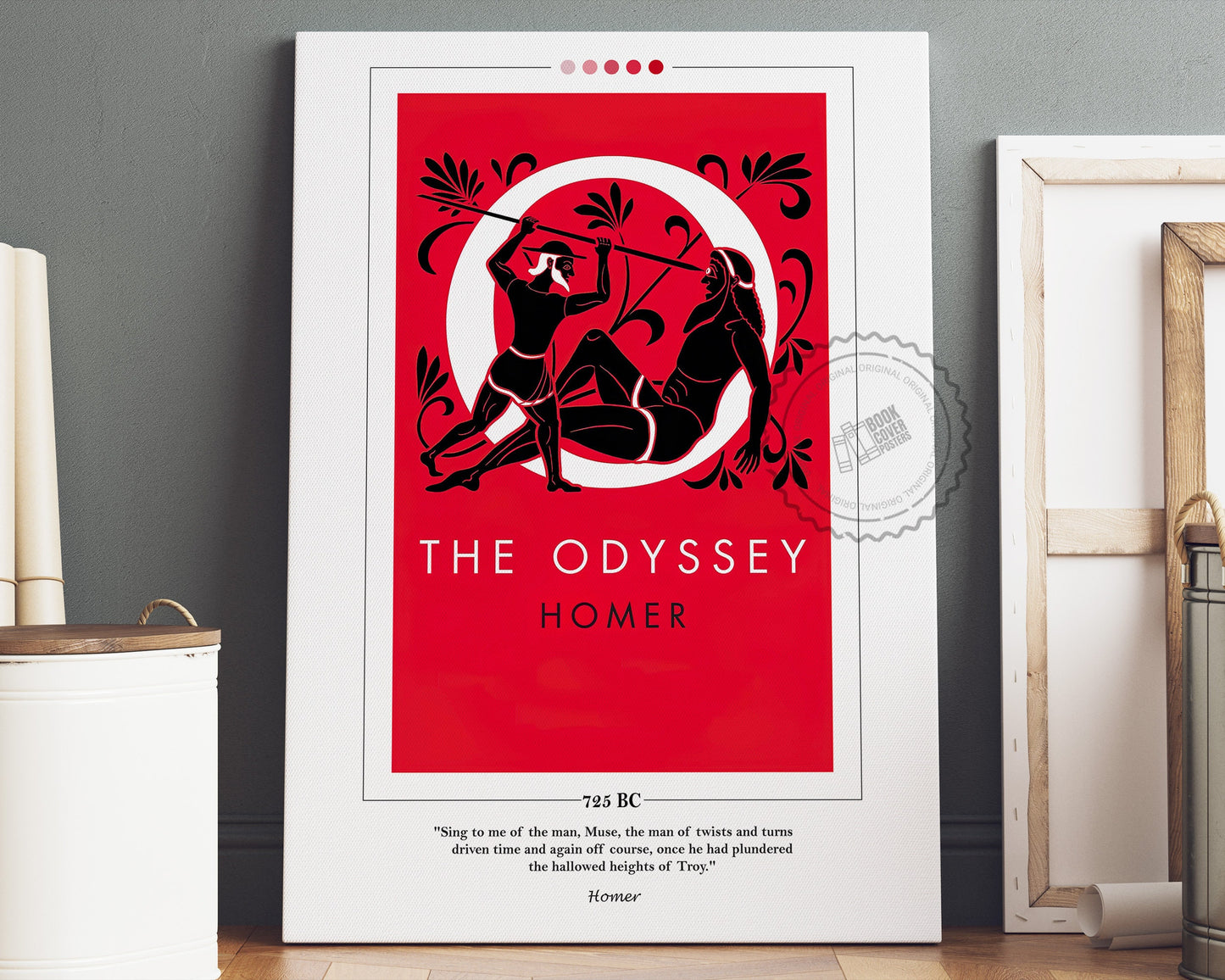 Odyssey Book Cover Poster | Homer, Odyssey Poster, Odyssey Print, Book Posters, Book Prints, Book Art, Canvas Wall Art, Book Lover Gift