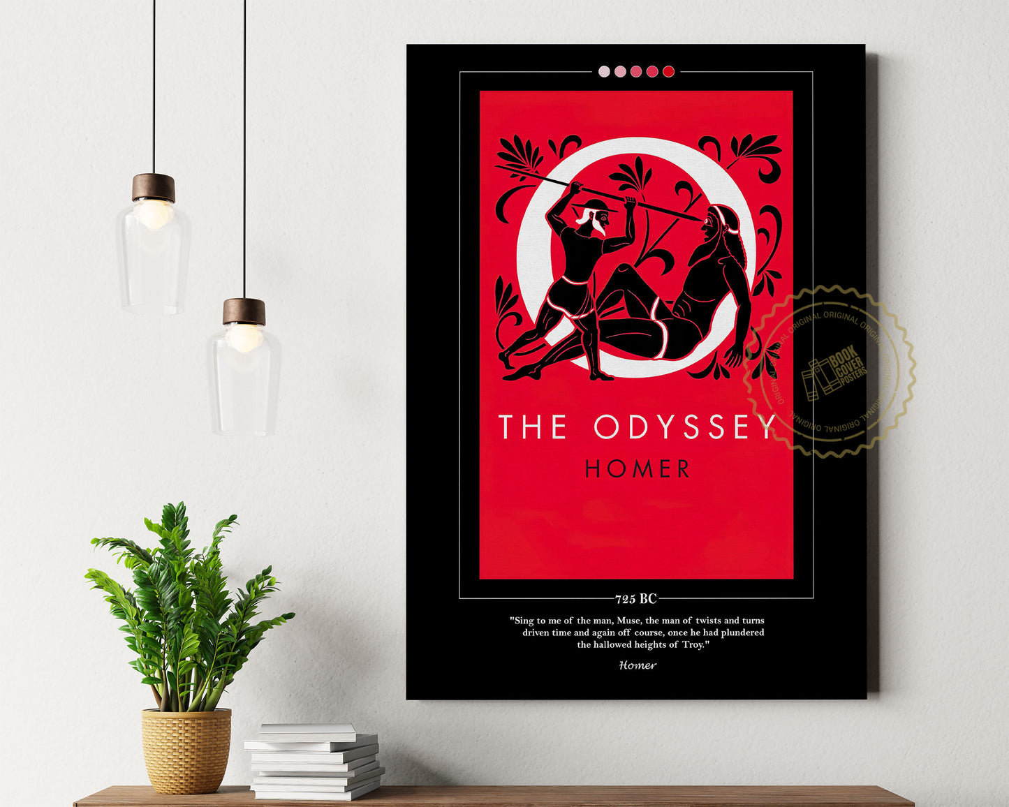 Odyssey Book Cover Poster | Homer, Odyssey Poster, Odyssey Print, Book Posters, Book Prints, Book Art, Canvas Wall Art, Book Lover Gift