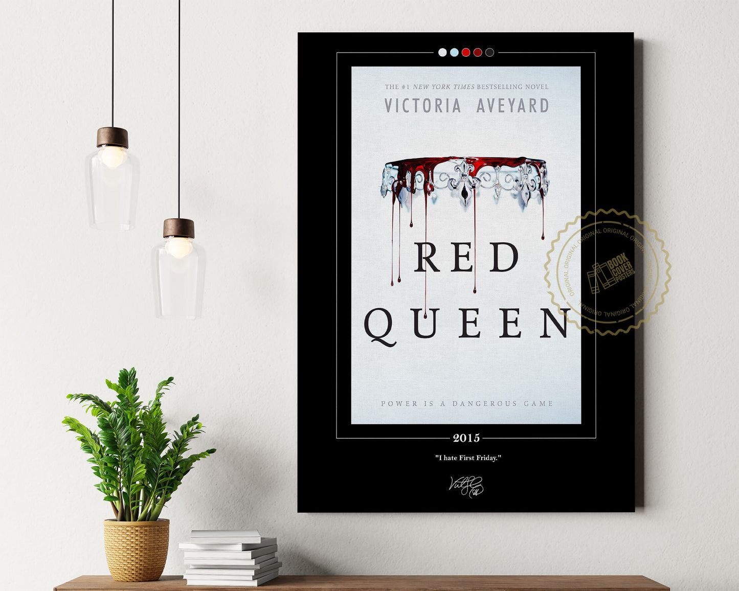 Red Queen Book Cover Poster | Victoria Aveyard, Red Queen Poster, Red Queen Print, Book Posters, Canvas Wall Art, Book Art, Book Lover Gift