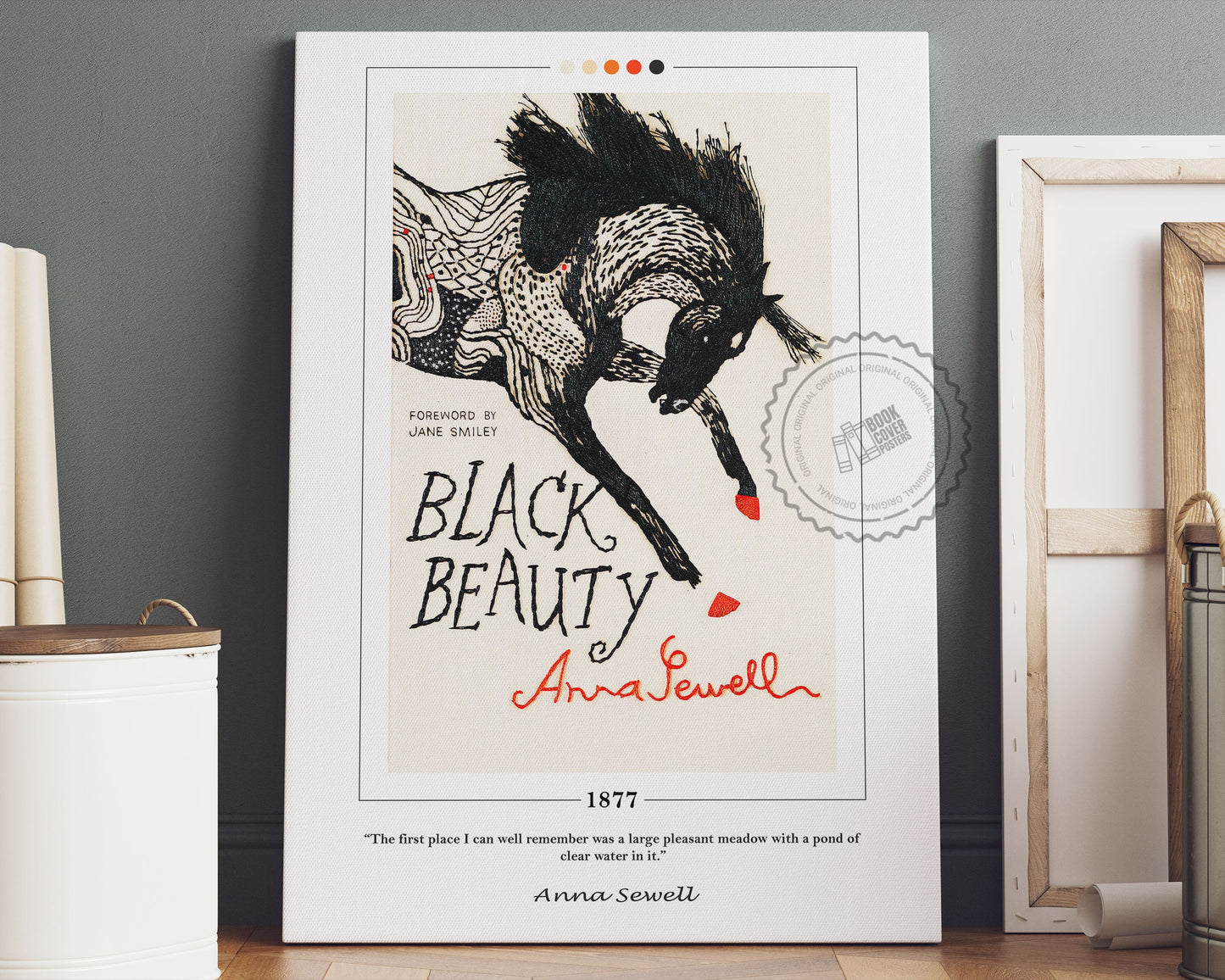 Black Beauty Book Cover Poster | Anna Sewell, Black Beauty Poster, Black Beauty Print, Book Posters, Canvas Wall Art, Book Lover Gift