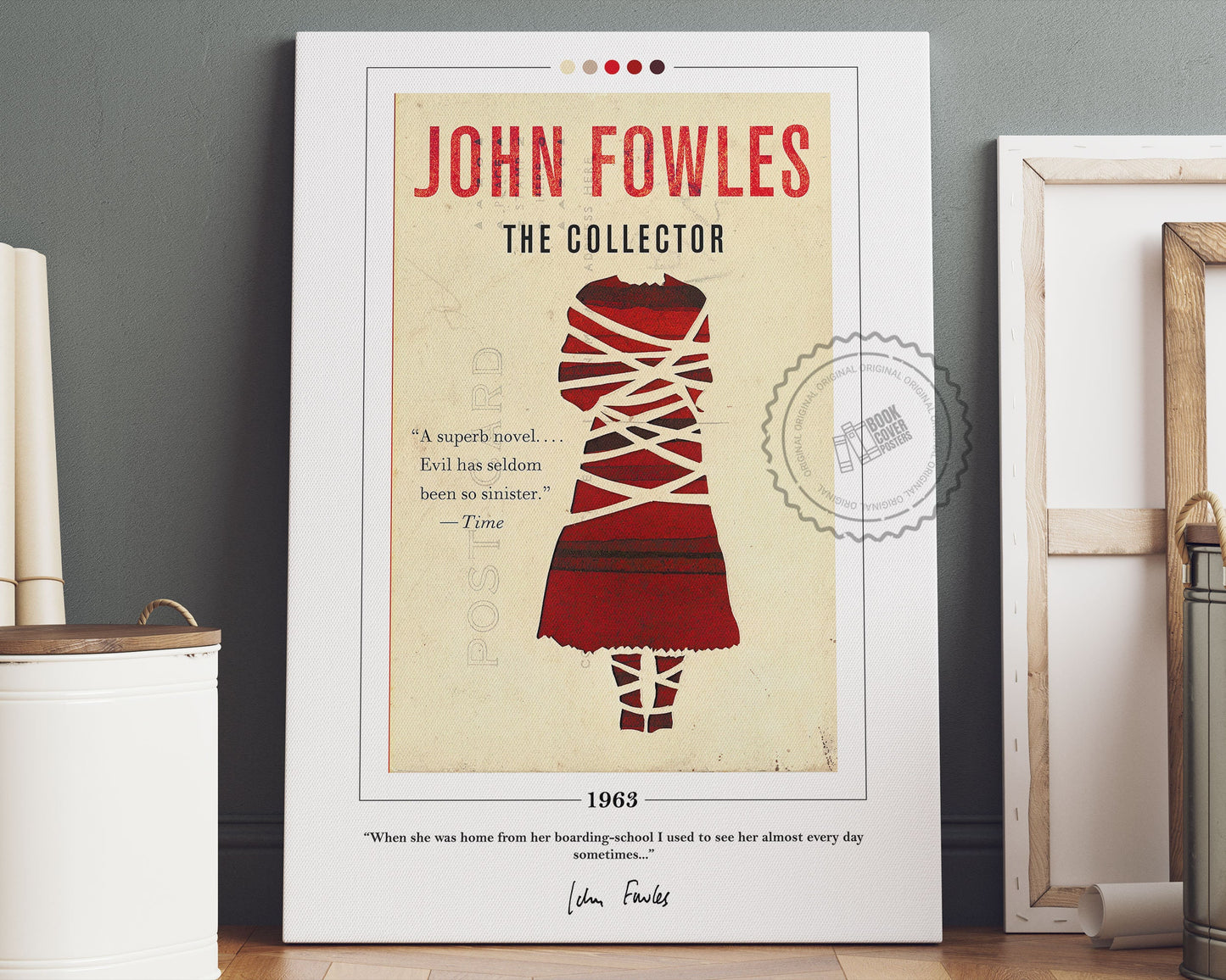 The Collector Book Cover Poster | John Fowles, The Collector Poster, The Collector Print, Book Posters, Canvas Wall Art, Book Lover Gift