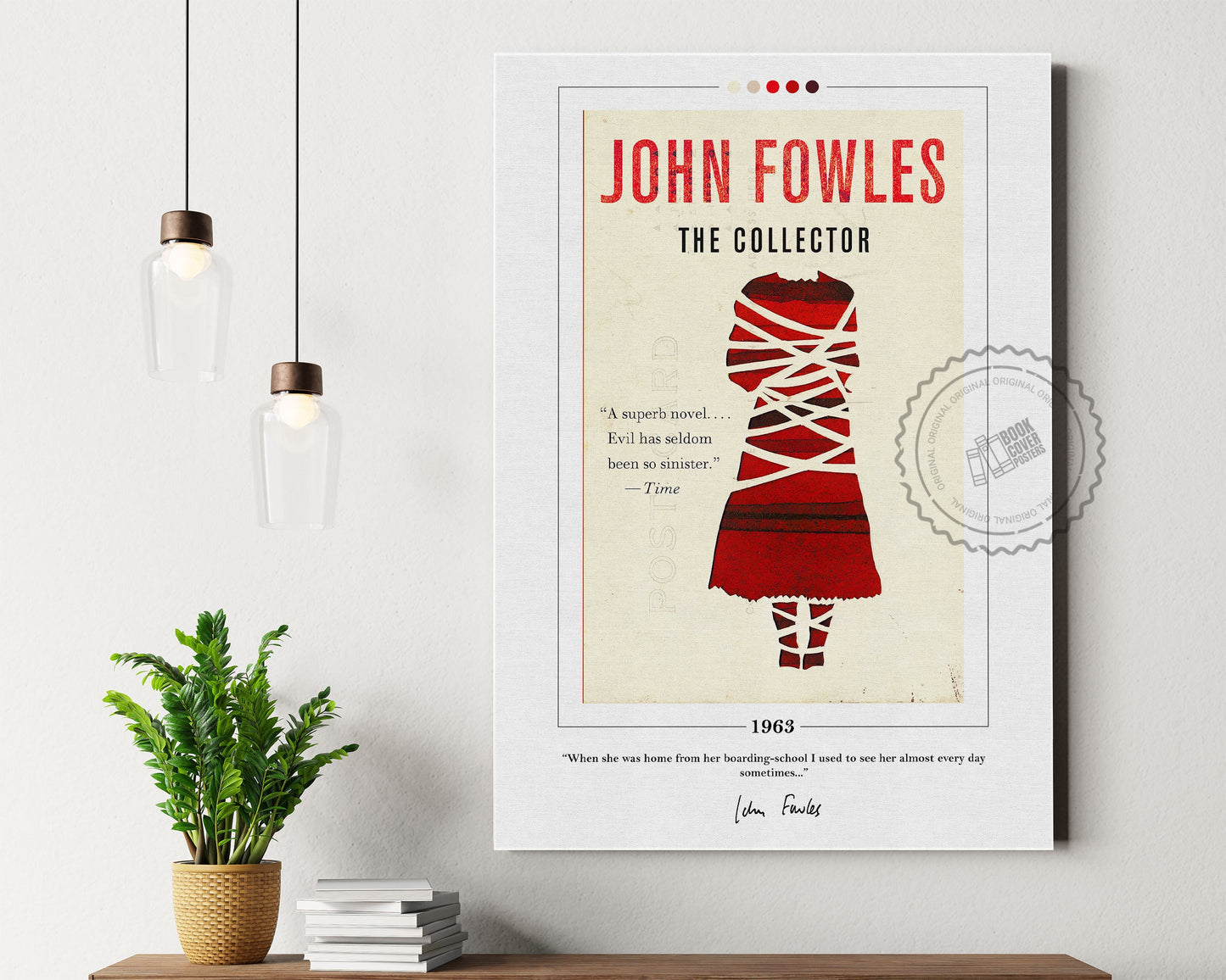 The Collector Book Cover Poster | John Fowles, The Collector Poster, The Collector Print, Book Posters, Canvas Wall Art, Book Lover Gift