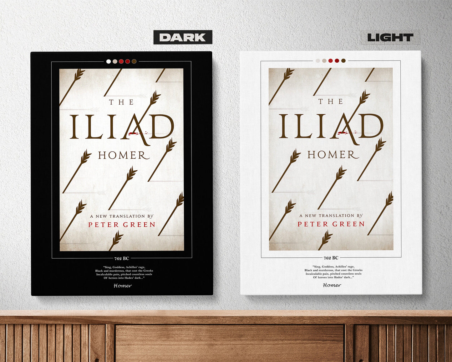 Iliad Book Cover Poster | Homer, Iliad Poster, Iliad Print, Book Posters, Book Prints, Book Art, Canvas Wall Art, Book Lover Gift