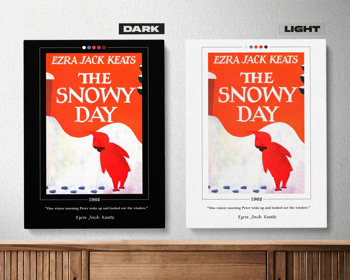 The Snowy Day Book Cover Poster | Ezra Jack Keats, The Snowy Day Poster, The Snowy Day Print, Book Posters, Canvas Wall Art, Book Lover Gift