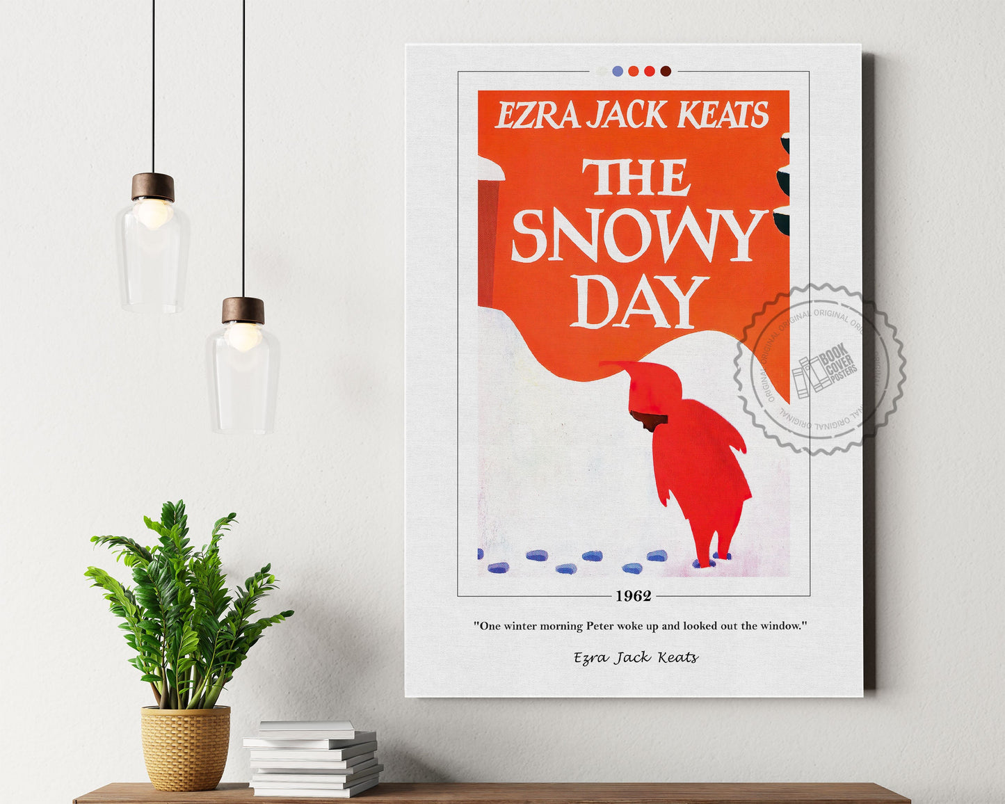 The Snowy Day Book Cover Poster | Ezra Jack Keats, The Snowy Day Poster, The Snowy Day Print, Book Posters, Canvas Wall Art, Book Lover Gift