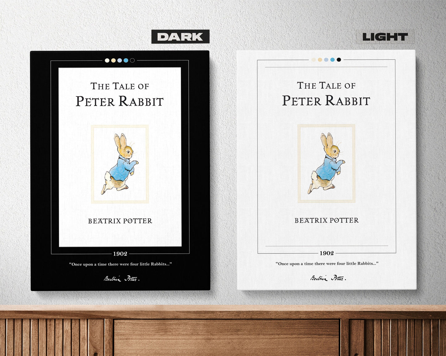 The Tale of Peter Rabbit Book Cover Poster | Beatrix Potter, The Tale of Peter Rabbit Poster, Book Posters, Canvas Wall Art, Book Lover Gift