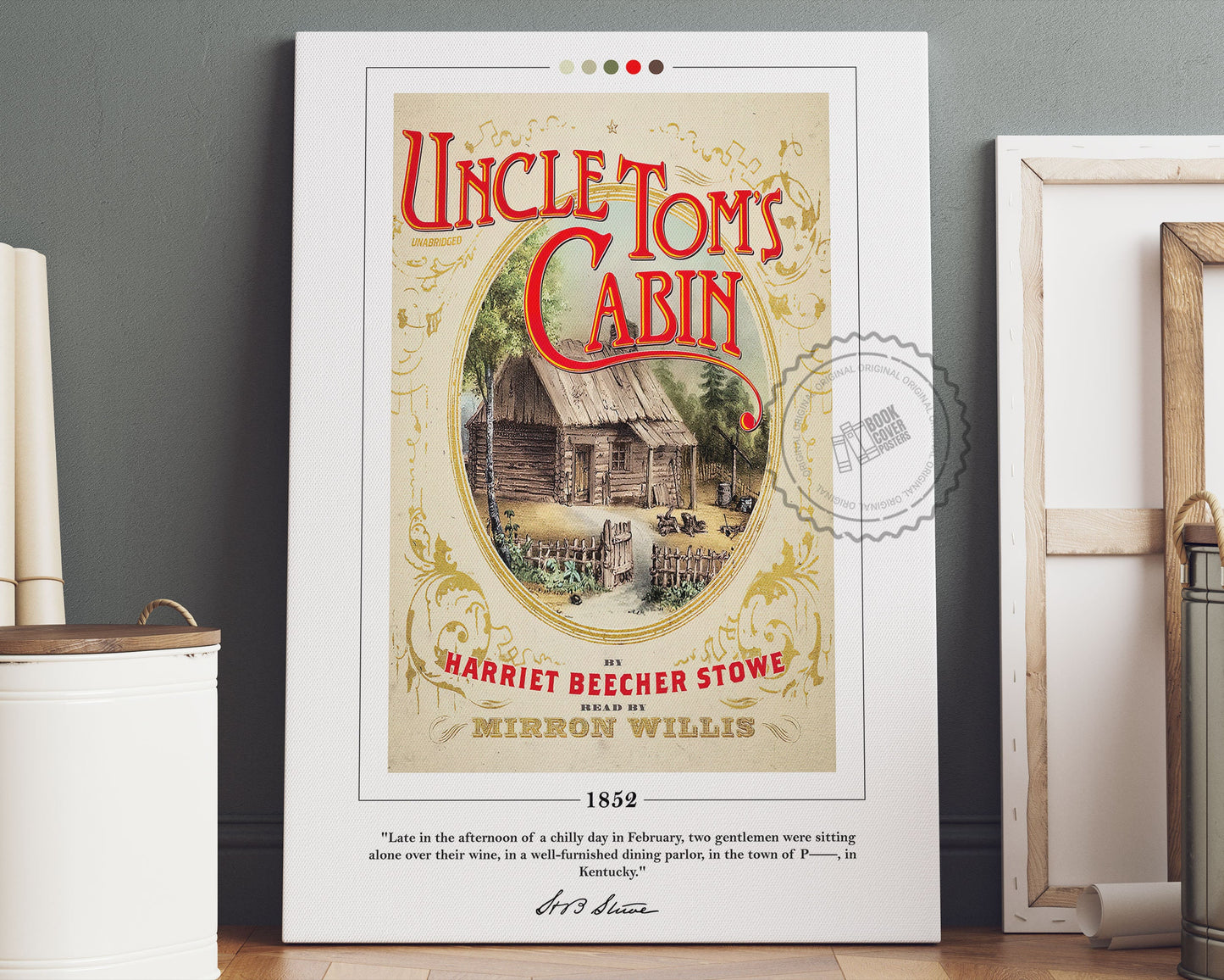 Uncle Tom's Cabin Book Cover Poster | Harriet Beecher Stowe, Uncle Tom's Cabin Poster, Uncle Tom's Cabin Print, Book Poster, Book Lover Gift