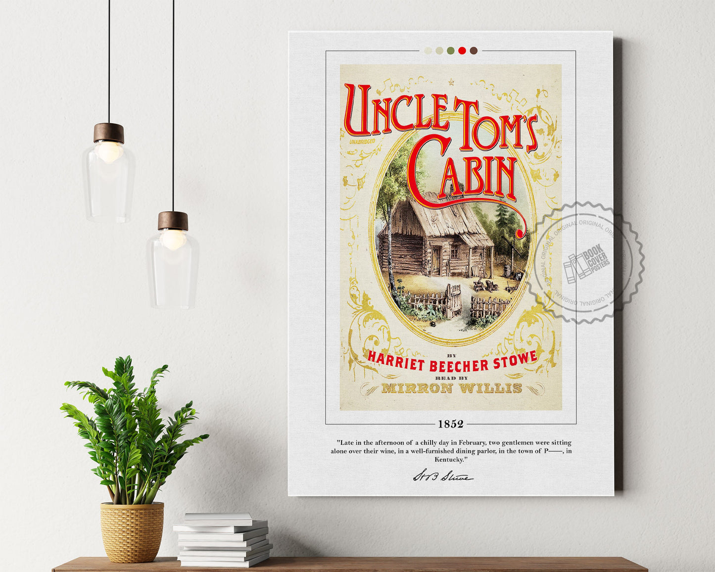 Uncle Tom's Cabin Book Cover Poster | Harriet Beecher Stowe, Uncle Tom's Cabin Poster, Uncle Tom's Cabin Print, Book Poster, Book Lover Gift