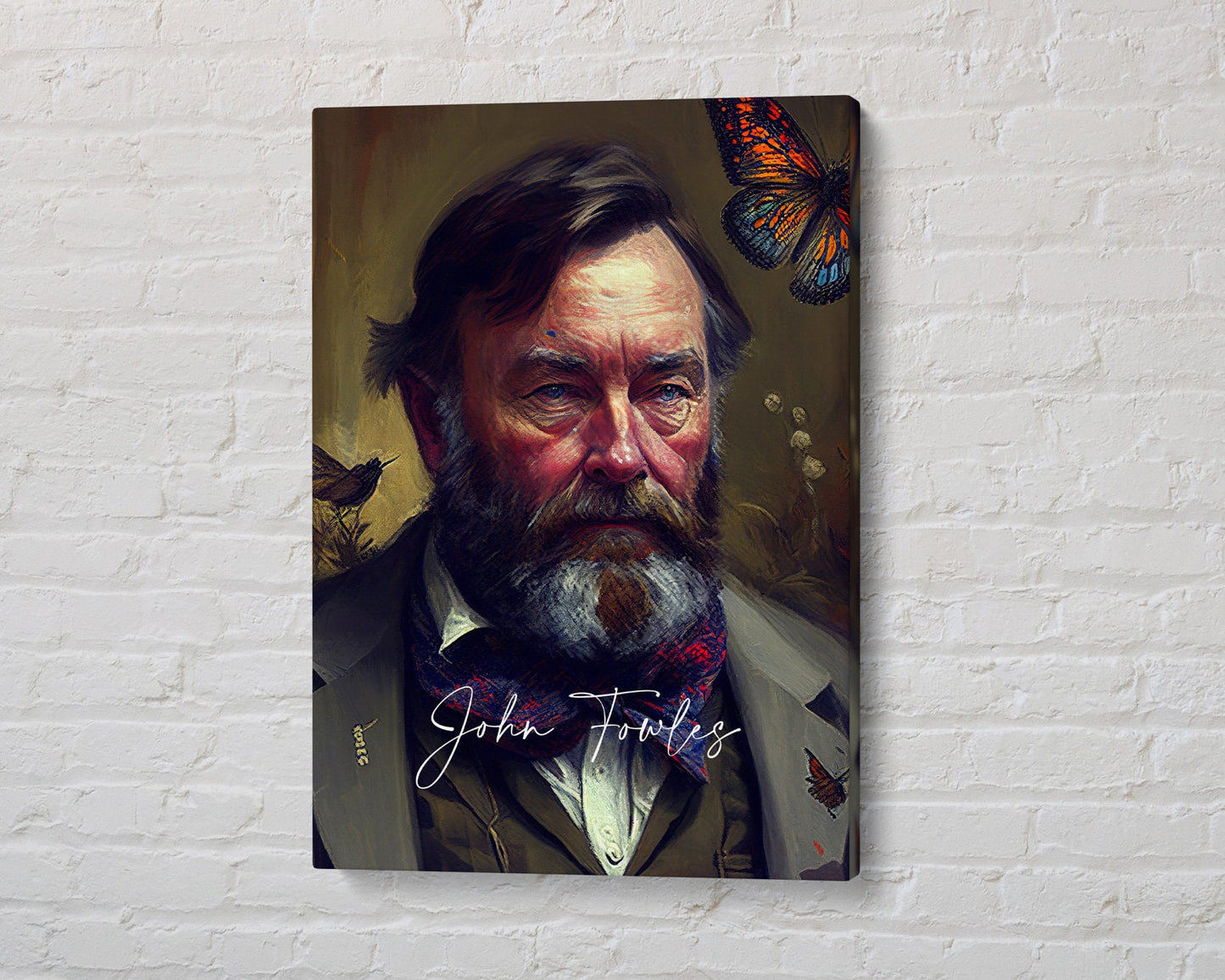 John Fowles Poster Canvas | John Fowles Canvas Wall Art, John Fowles Print, Book Posters, Book Art, Book Lover Gift