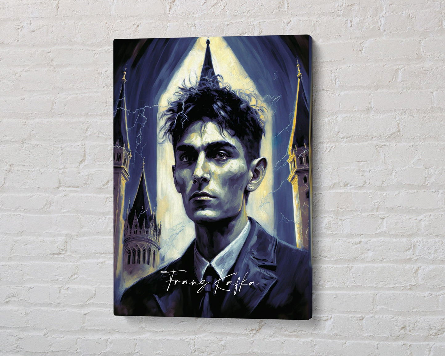 Franz Kafka Poster Canvas | Franz Kafka Canvas Wall Art, Franz Kafka Print, Book Posters, Book Art, Book Lover Gift