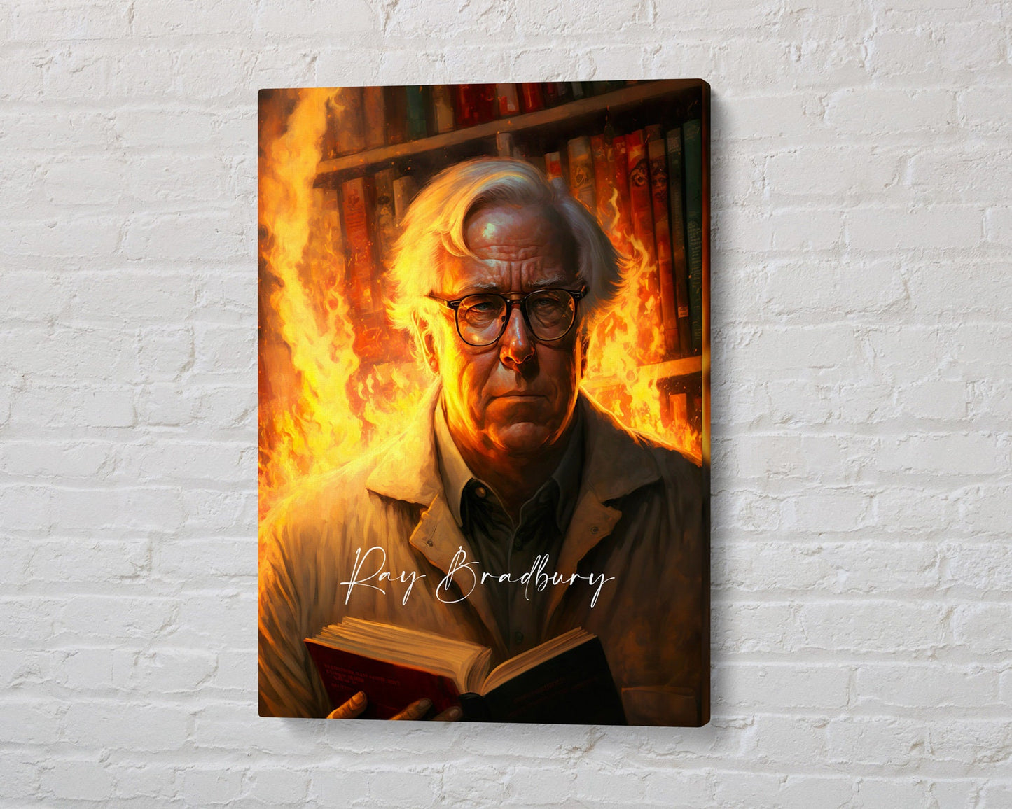 Ray Bradbury Poster Canvas | Ray Bradbury Canvas Wall Art, Ray Bradbury Print, Book Posters, Book Art, Book Lover Gift