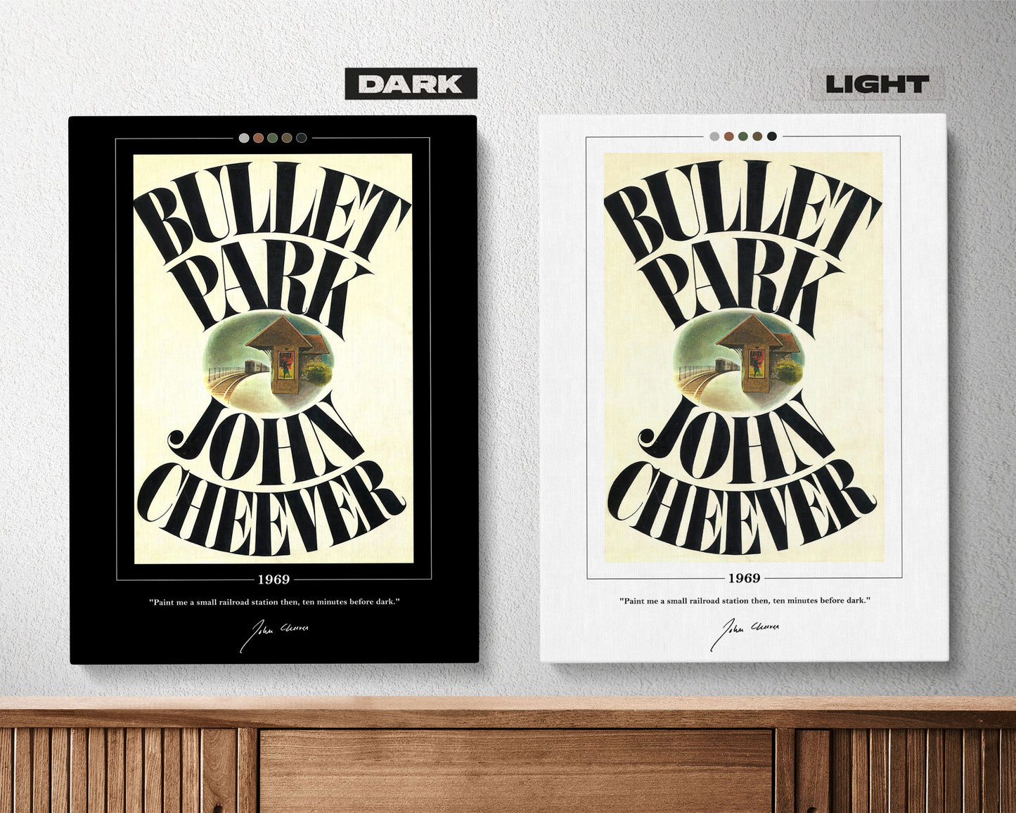 Bullet Park Book Cover Poster | John Cheever, Bullet Park Poster, Bullet Park Print, Book Posters, Canvas Wall Art, Book Lover Gift