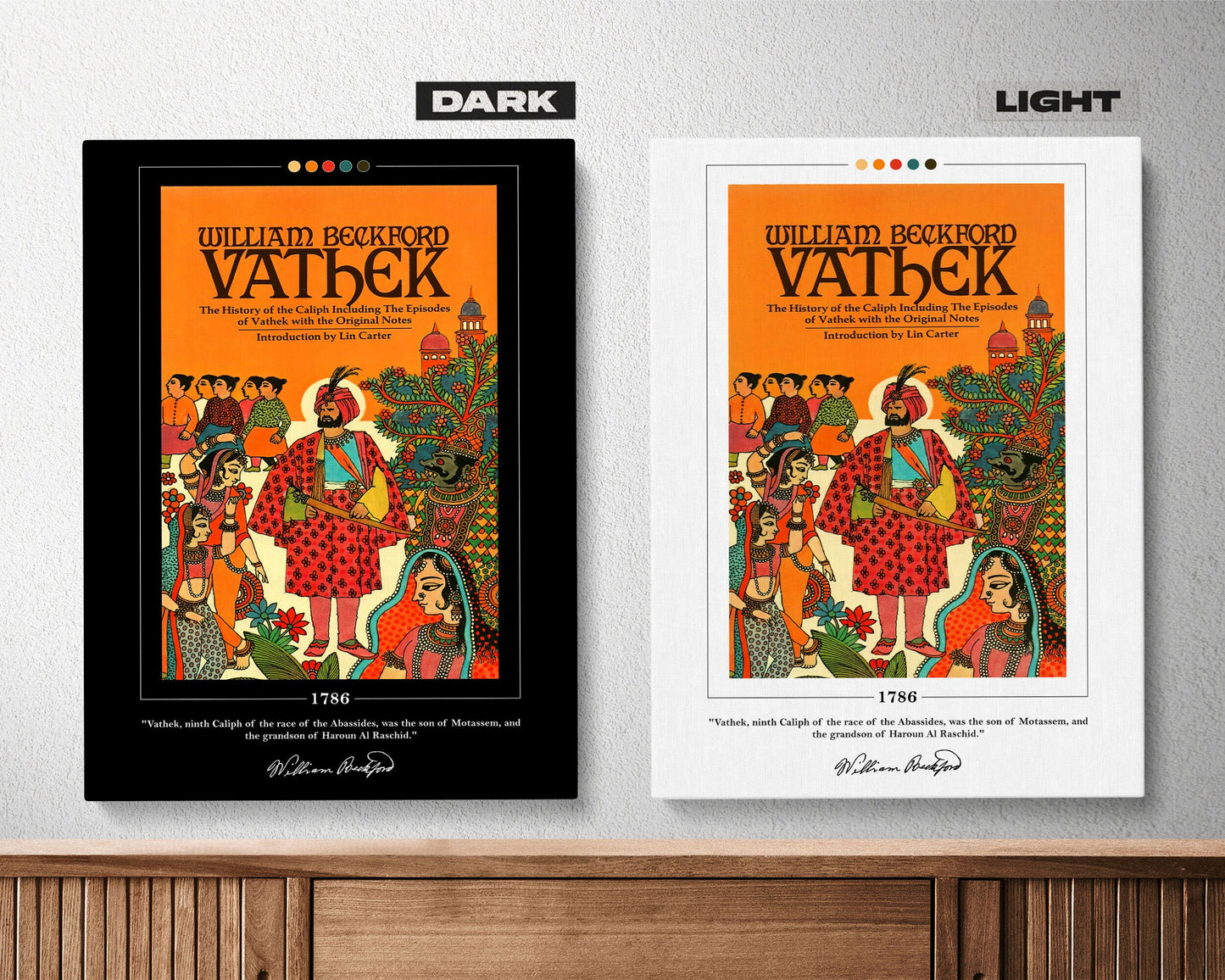 Vathek Book Cover Poster | William Beckford, Vathek Poster, Vathek Print, Book Posters, Book Art, Canvas Wall Art, Book Lover Gift