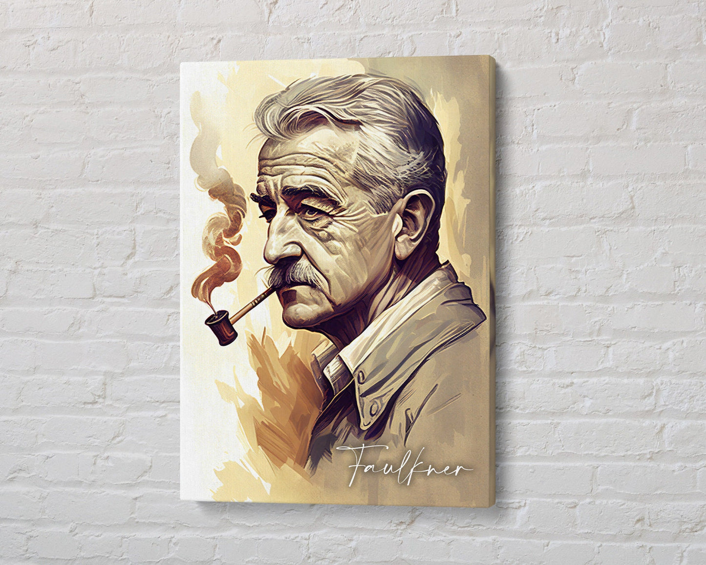 William Faulkner Poster Canvas | William Faulkner Canvas Wall Art, William Faulkner Print, Book Posters, Book Art, Book Lover Gift