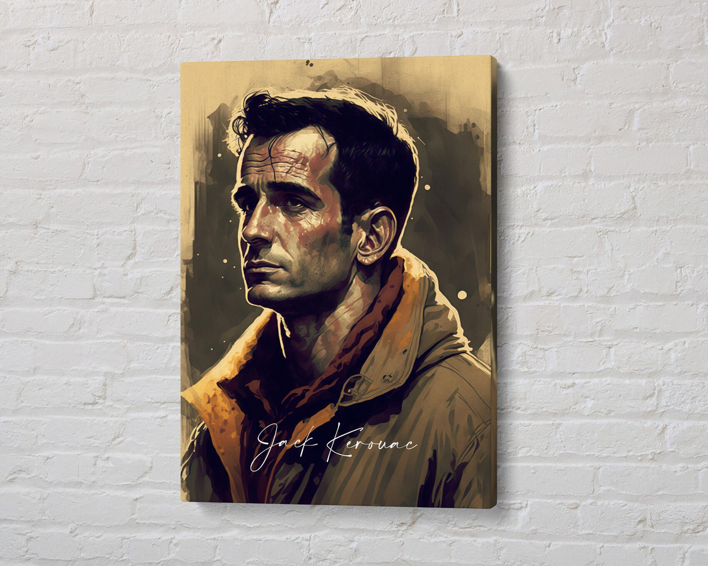 Jack Kerouac Poster Canvas | Jack Kerouac Canvas Wall Art, Jack Kerouac Print, Book Posters, Book Art, Book Lover Gift