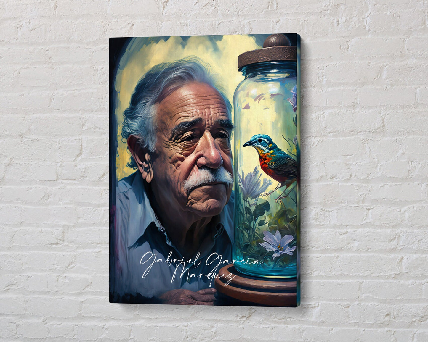 Gabriel Garcia Marquez Poster Canvas | Marquez Canvas Wall Art, Gabriel Garcia Marquez Print, Book Posters, Book Art, Book Lover Gift