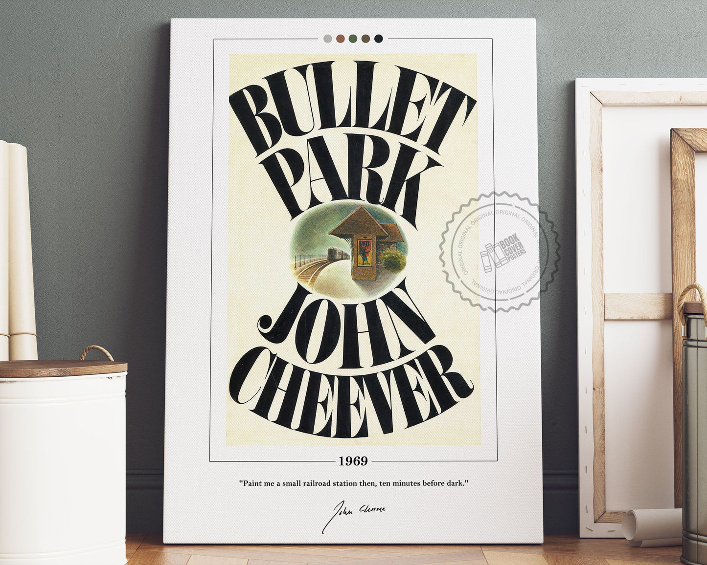 Bullet Park Book Cover Poster | John Cheever, Bullet Park Poster, Bullet Park Print, Book Posters, Canvas Wall Art, Book Lover Gift