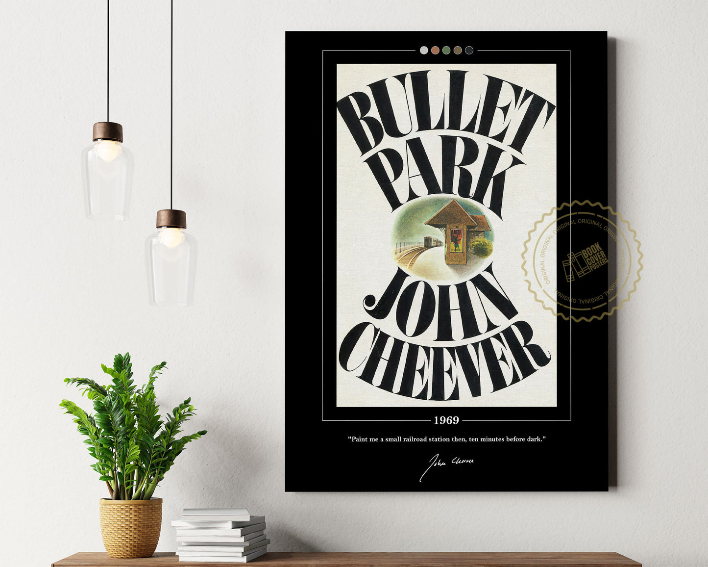Bullet Park Book Cover Poster | John Cheever, Bullet Park Poster, Bullet Park Print, Book Posters, Canvas Wall Art, Book Lover Gift