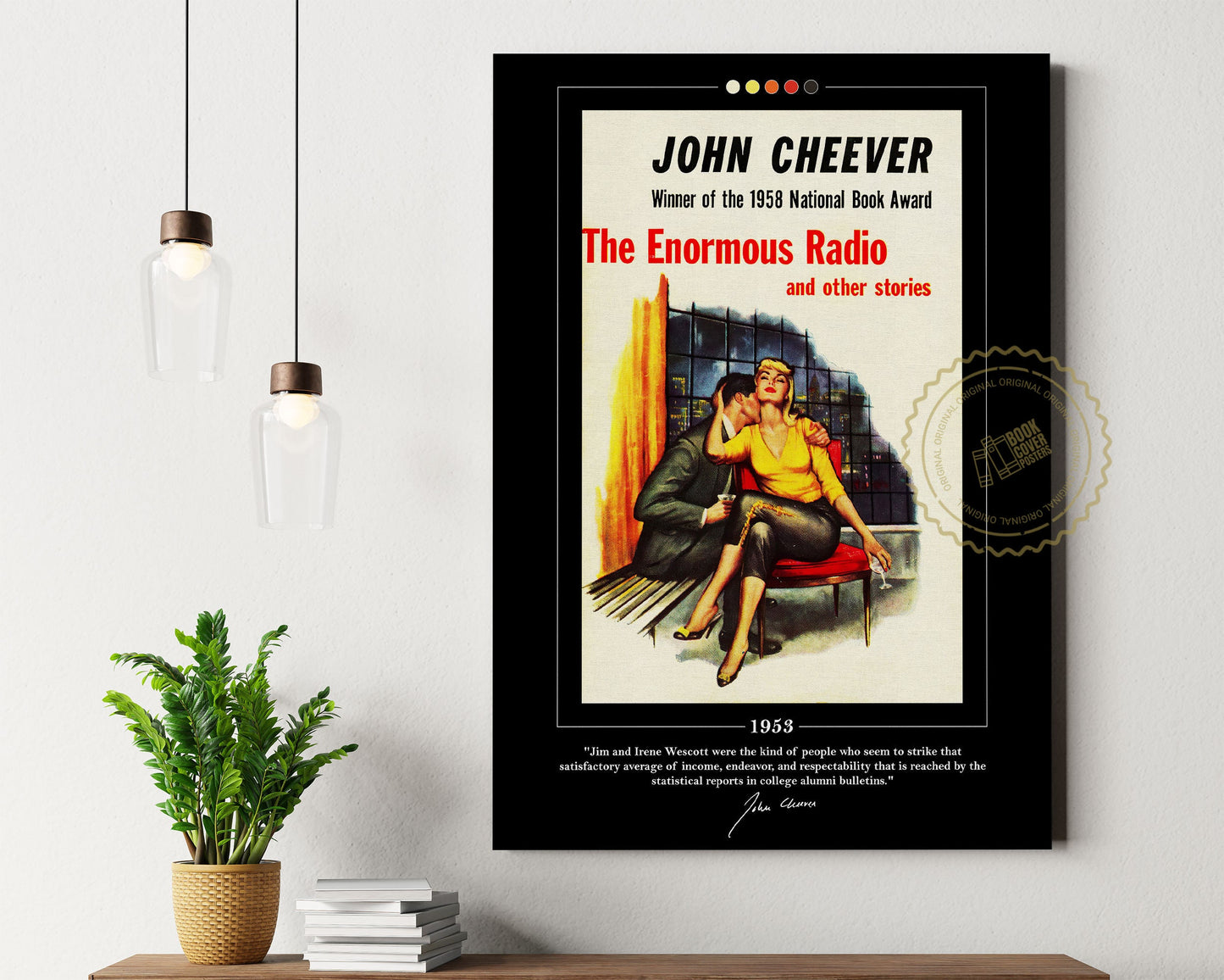 The Enormous Radio Book Cover Poster | John Cheever, Enormous Radio Poster, Enormous Radio Print, Book Posters, Book Art, Canvas Wall Art