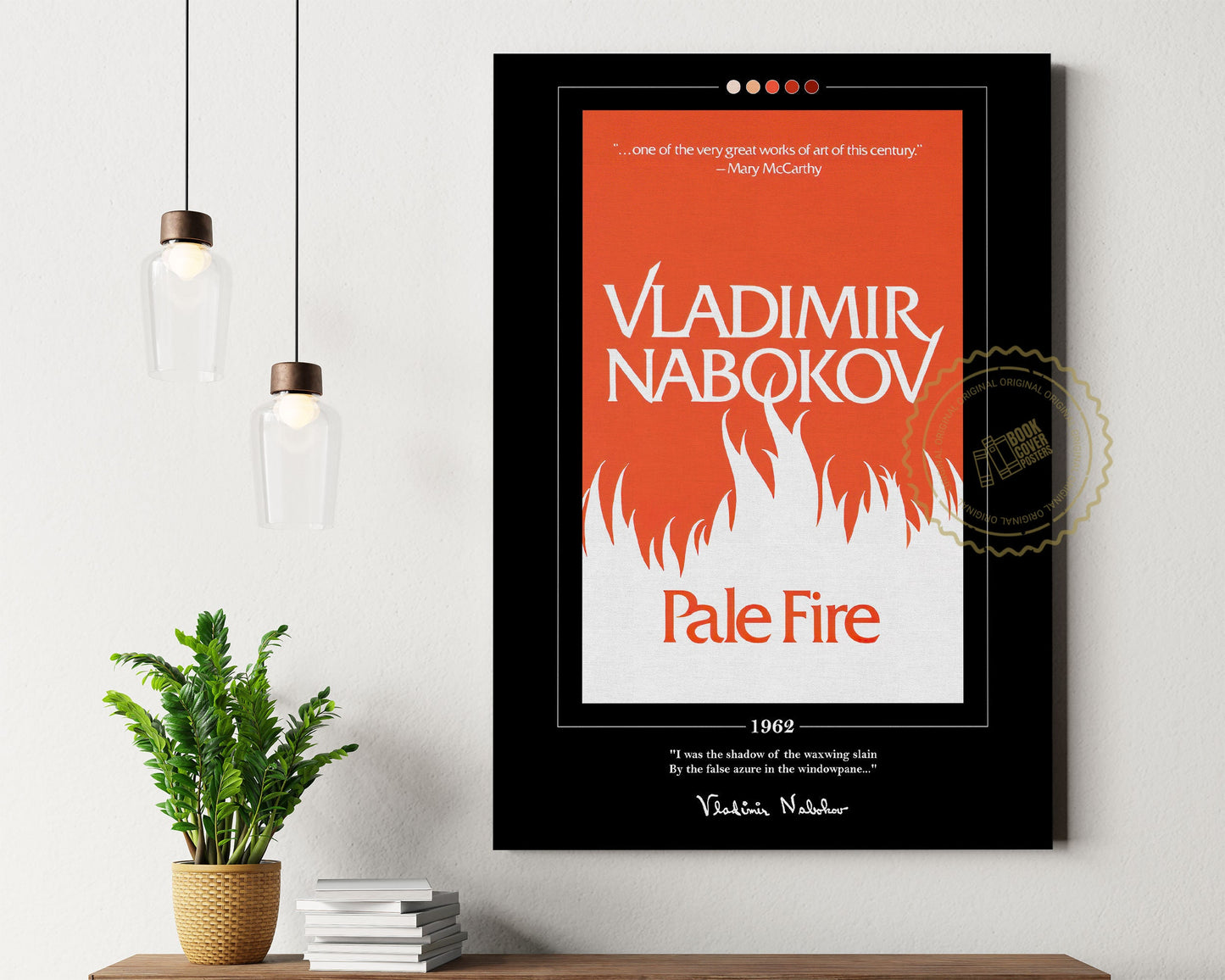 Pale Fire Book Cover Poster | Vladimir Nabokov, Pale Fire Poster, Pale Fire Print, Book Posters, Canvas Wall Art, Book Art, Book Lover Gift
