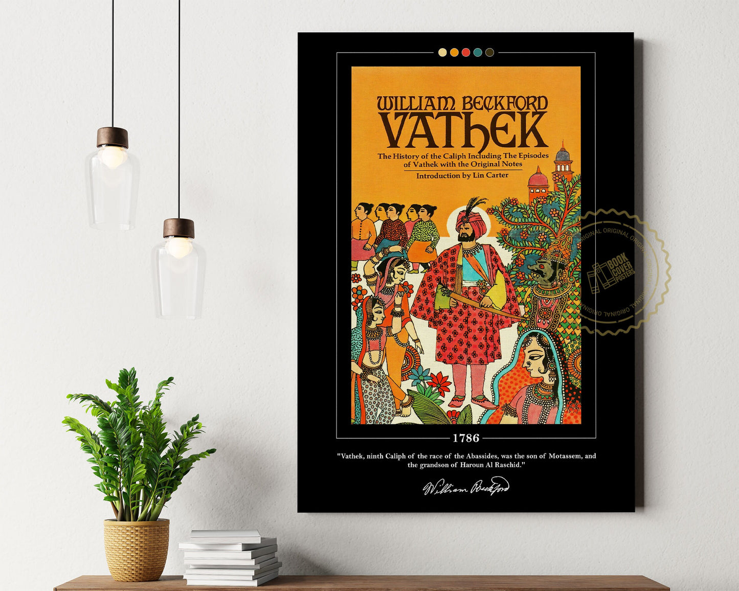 Vathek Book Cover Poster | William Beckford, Vathek Poster, Vathek Print, Book Posters, Book Art, Canvas Wall Art, Book Lover Gift
