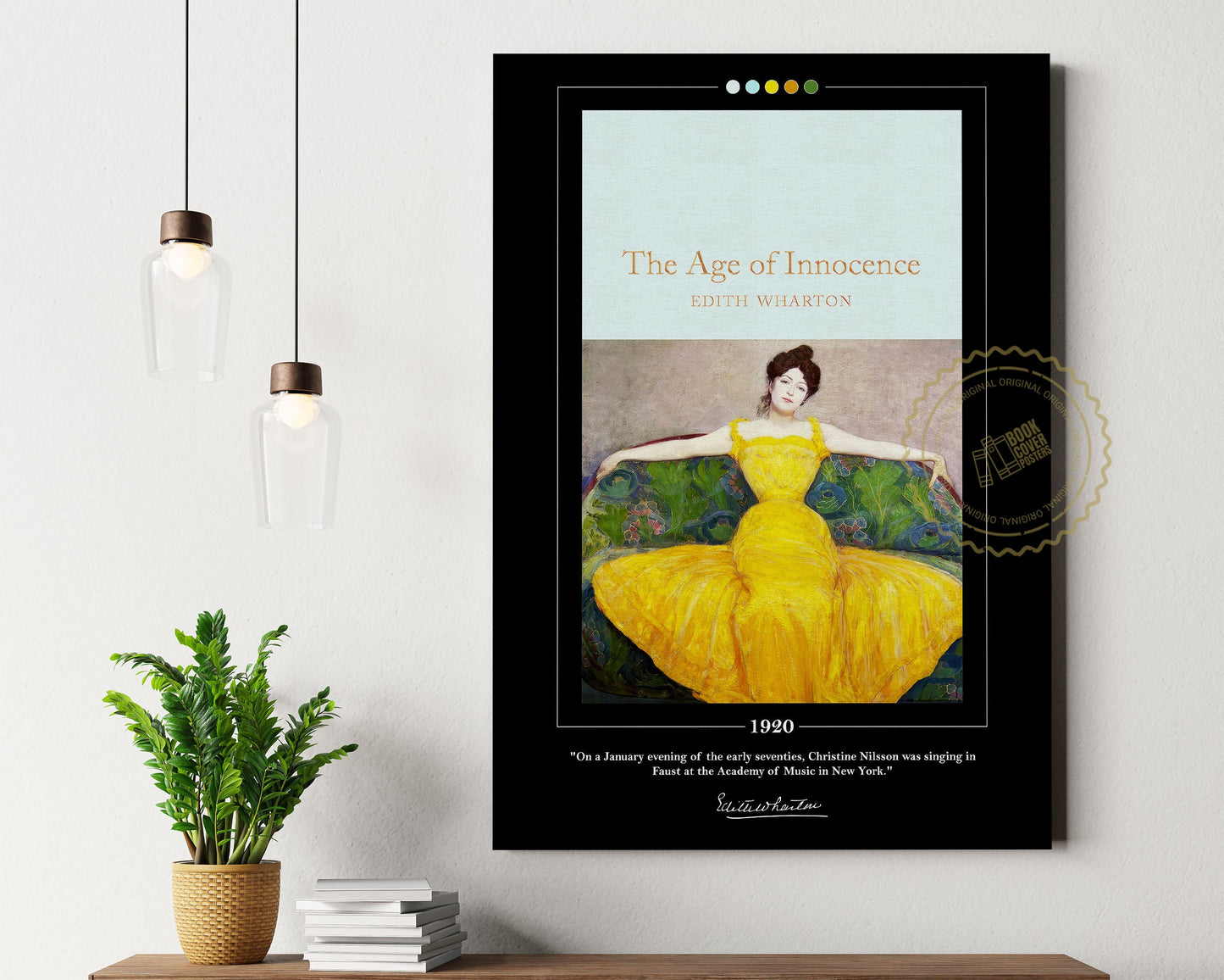 The Age of Innocence Book Cover Poster | Edith Wharton, The Age of Innocence Poster, Book Poster, Canvas Wall Art, Book Art, Book Lover Gift