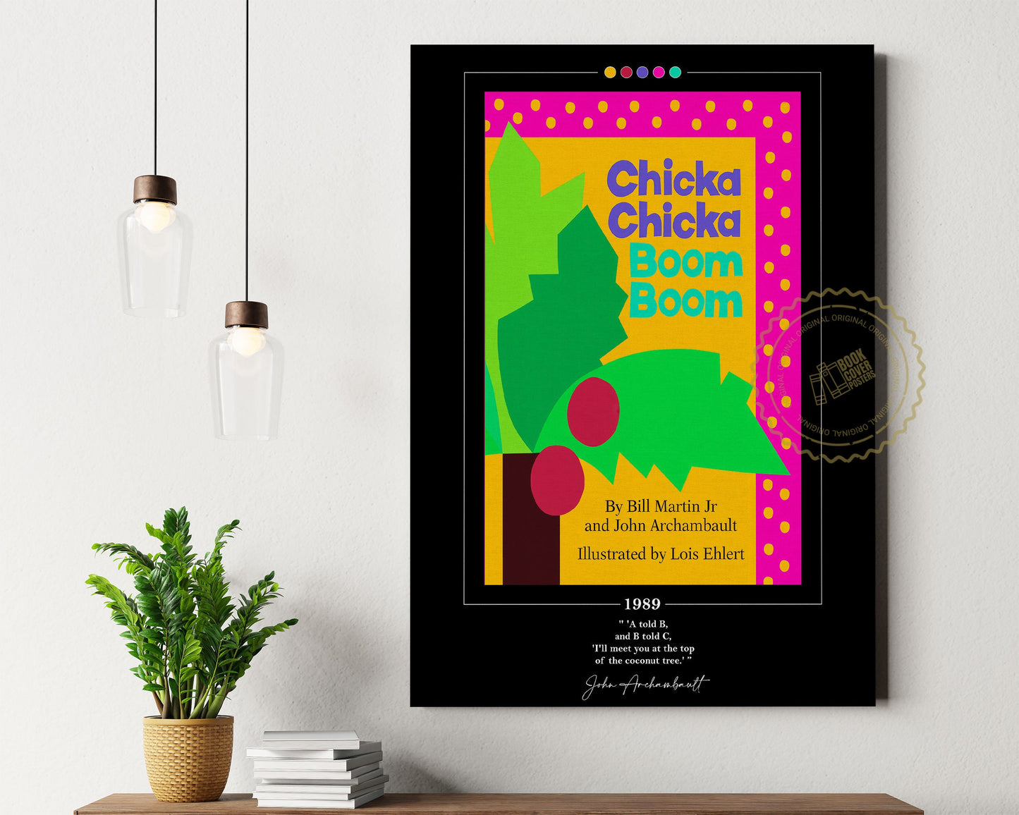 Chicka Chicka Boom Boom Book Cover Poster | Chicka Chicka Boom Boom Poster, Book Posters, Canvas Wall Art, Book Art, Book Lover Gift