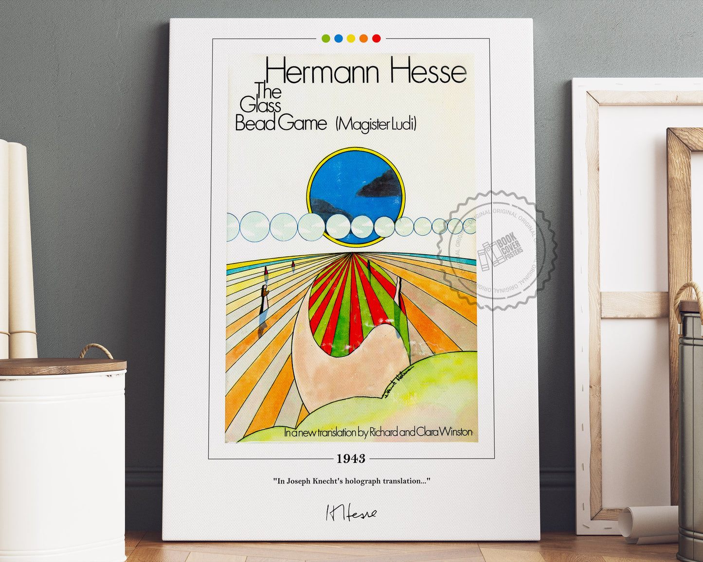 The Glass Bead Game Book Cover Poster | Hermann Hesse, The Glass Bead Game Poster, Book Posters, Book Art, Canvas Wall Art, Book Lover Gift